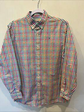 Vineyard Vines Multicolor Gingham Button-Down Shirr, Boy’s XL